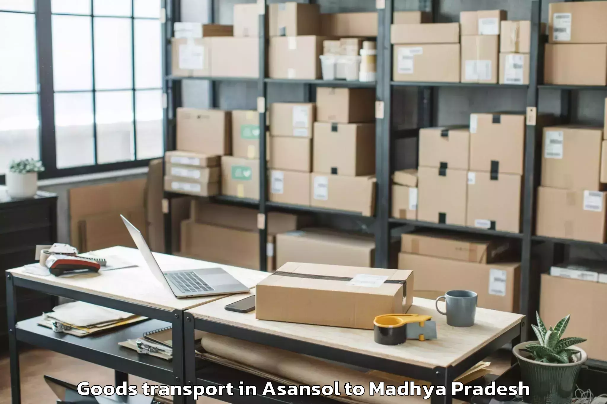 Affordable Asansol to Dhar Goods Transport